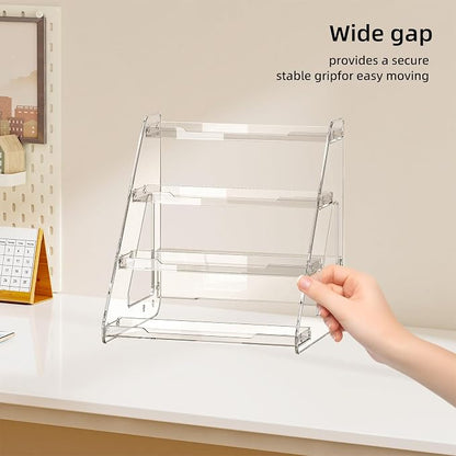 JOYZAN Clear Riser Display Stands 4 Tier Display Shelf Tiered Display Rack | - Image 5