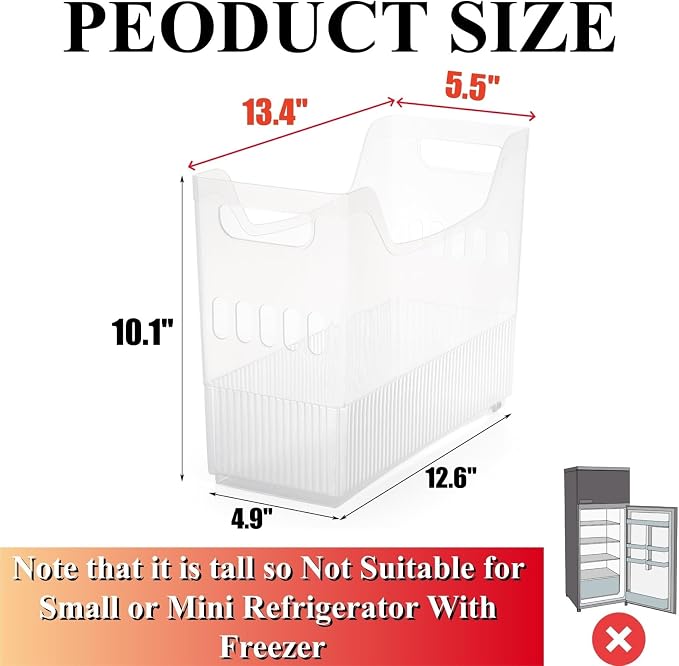 Peohud 3 Pack Freezer Organizer Bins - Image 2