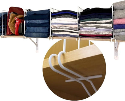 Evelots Shelf Dividers for Wood Shelf, 8 Pack Closet Organizers and Storage for by Evelots