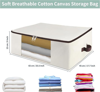 iwill CREATE PRO 2-Pack 65x45x23cm Cotton Canvas Storage Bags - Image 2
