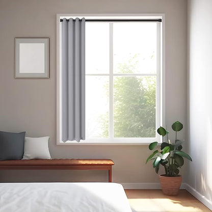 Black Tension Rods for Windows 28 to 48 Inch 4Pack Spring Curtain Rod Tension - Image 5