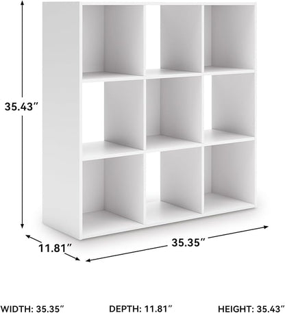 Signature Design by Ashley Onita Modern 3-Tier Floor Standing 9 Cube Organizer - Image 3