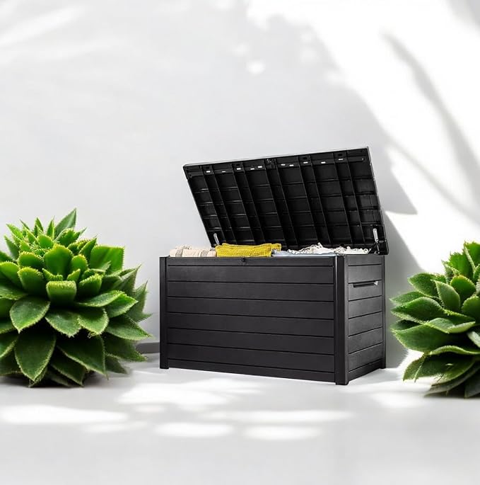 Outdoor Storage Box with Lockable Lid - Image 3