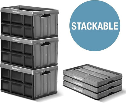 CleverMade Collapsible Storage Bins, 3 Pack, Ocean | Extra-large bins support - Image 6