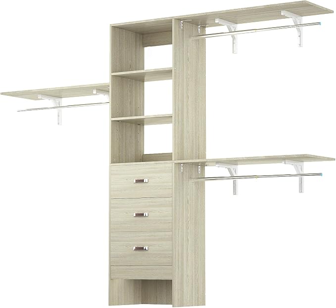iSunirm 8FT Closet System, Wall Mount Bedroom Wardrobe by iSunirm