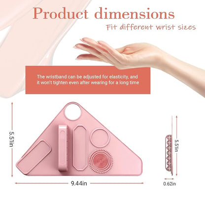 Makeup Mixing Palette Wrist Strap, Brush Storage & Mixing Tray. Silicone Makeup - Image 2