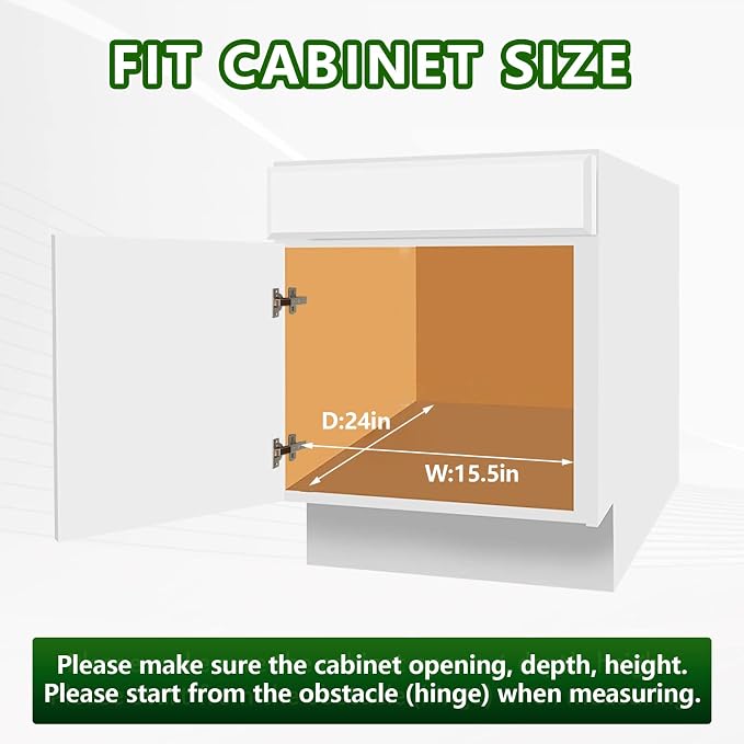 LOVMOR Pull Out Cabinet Organizer 14"W x 21"D, Kitchen Cabinet Pull Out Shelves - Image 4