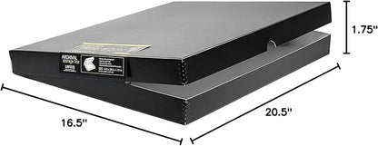 Lineco 16x20 Black Clamshell Archival Folio Storage Box, 1.75" Deep | Acid-Free - Image 7