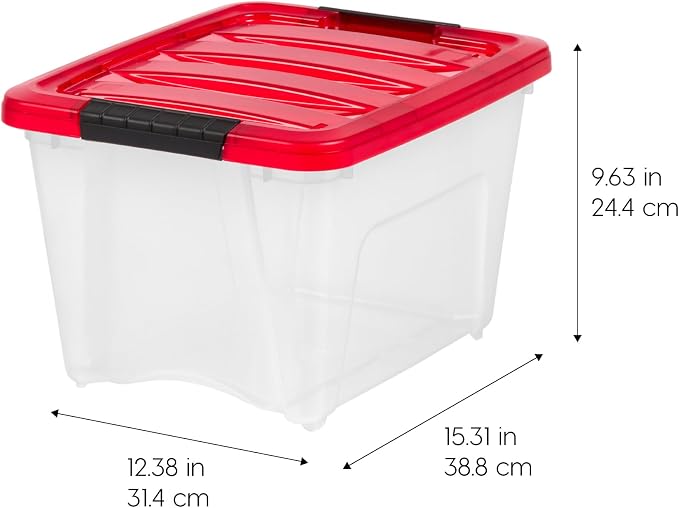 IRIS USA 19 Qt. Stackable Plastic Storage Bins - Image 2