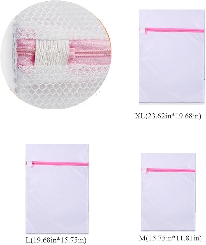 Pack of 5 Mesh Laundry Washing Bags-5 Large - Image 5