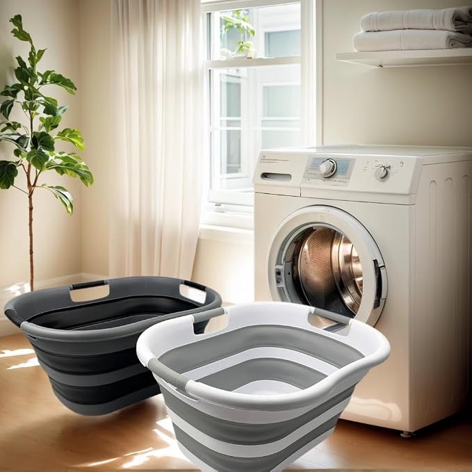 SAMMART 40L Collapsible Plastic Laundry Basket - Image 2