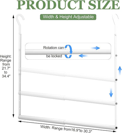 OPKING Double Hanging Closet Rod Extenders Adjustable Width & Height White | - Image 2