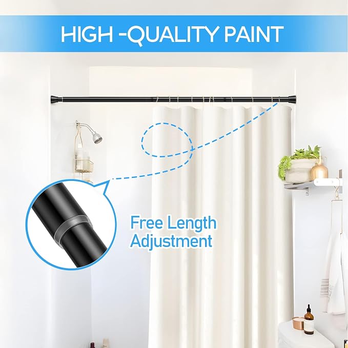 2 Pack Spring Tension Rod, Adjustable 30-64 Inch No Drill, Fits Windows Kitchen - Image 5