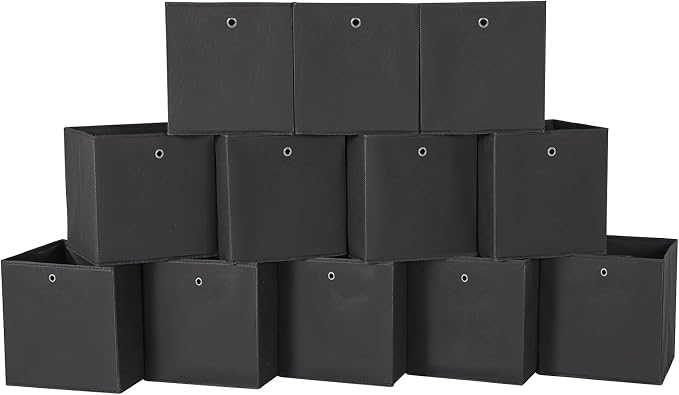 Foldable Storage Cubes Bins, 11 Inch Cloth Storage Cube Fabric Storage Box by NieEnjoy