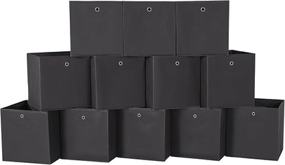 Foldable Storage Cubes Bins, 11 Inch Cloth Storage Cube Fabric Storage Box by NieEnjoy