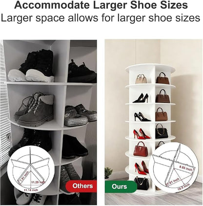 Shoe Organizer 7-Tier Spinning Shoe Rack - Image 5