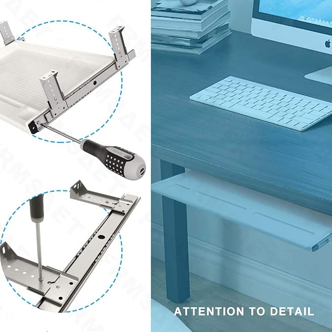 FRMSAET Office Furniture Accessories Keyboard Drawer Under Desk Multipurpose - Image 2