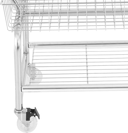 Steel Wire Laundry Cart, Laundry Basket - Image 8