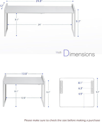 Nxconsu Cabinet Shelf Expandable Height Adjustable Shelf Organizer Riser - Image 3
