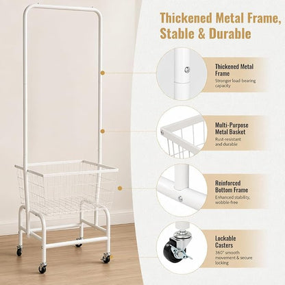 ALIMORDEN Rolling Laundry Cart - Image 4