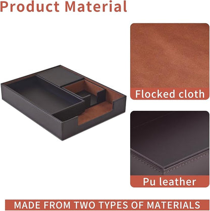 4 Pack Leather Office Supplies/Desk Organizer - Image 5