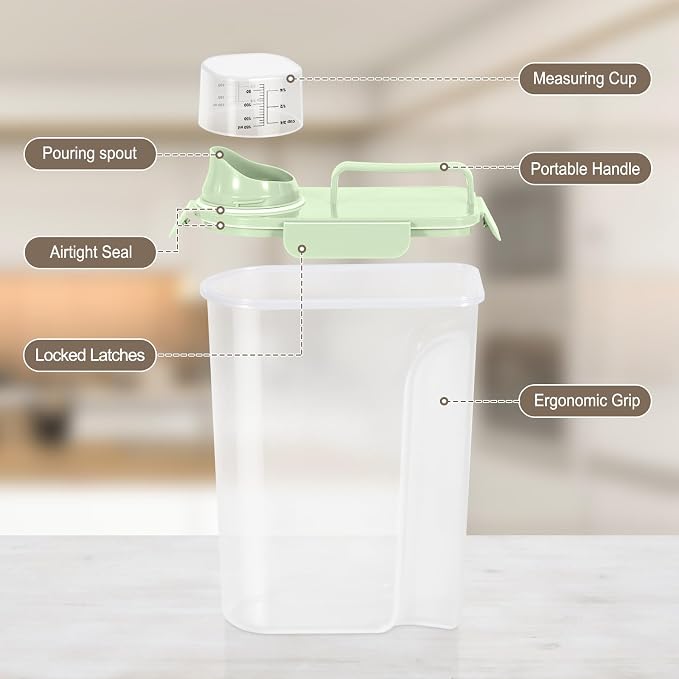 TBMax Airtight Rice Container 10 Lbs, Cereal Dispenser, Pet Cat Dog Food - Image 6