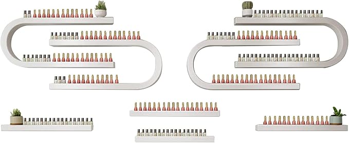 Wall Mounted Shelf Nail Polish Bottle Display Rack, U-Shaped Essential Oil - Image 4
