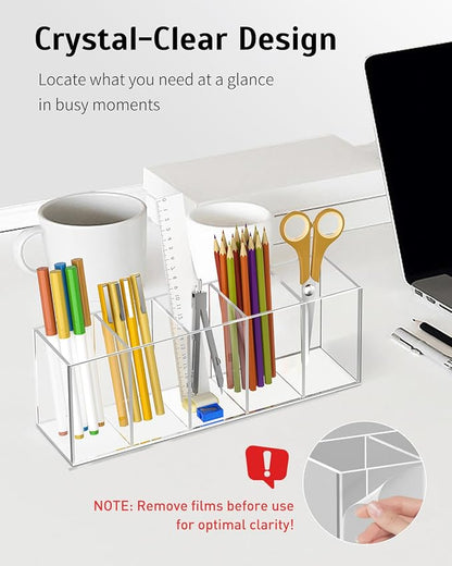 Uniclife Clear Acrylic Pen Holder - Image 5