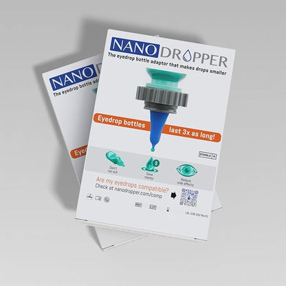 NANODROPPER Adaptor for Eyedrop Bottles – Volume Reducing Adaptor to Extend by NANODROPPER