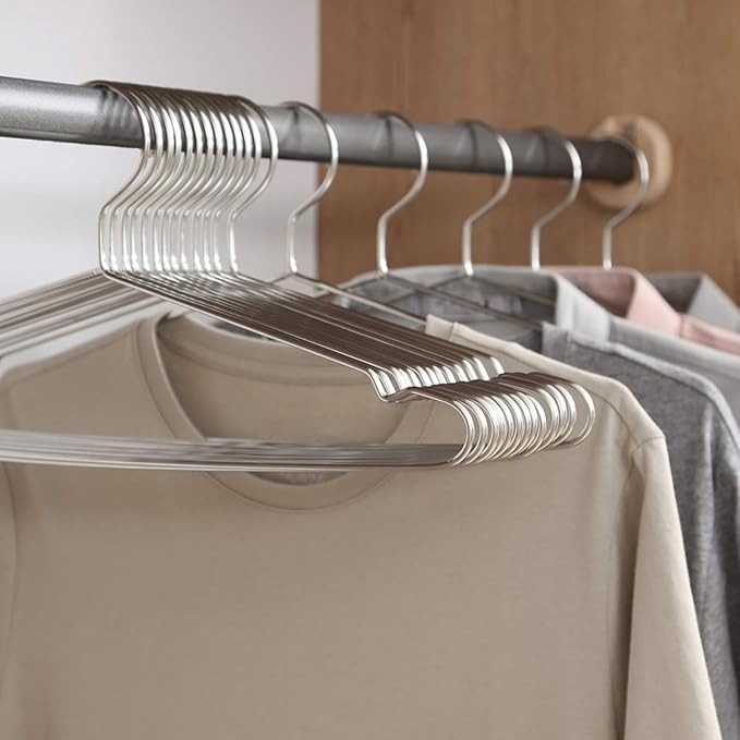 Tosnail 50 Pack Stainless Steel Strong Wire Metal Hangers Heavy Duty Clothes - Image 6