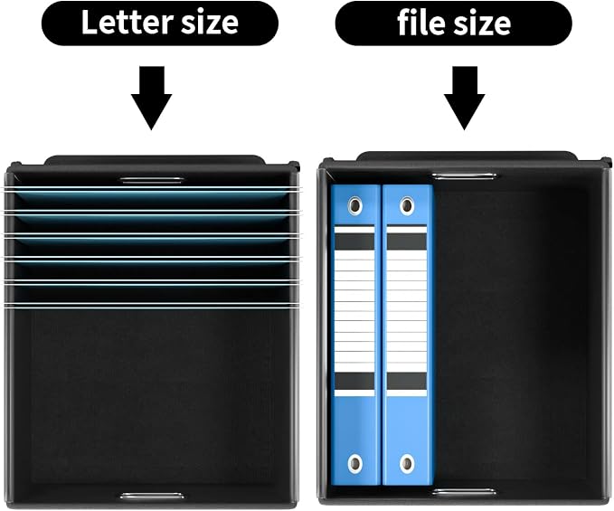 File Organizer Box with Lids, Collapsible File Folder Organizer | File Box with - Image 4