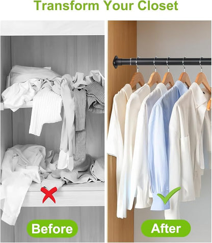 Closet Rod for Hanging Clothes, 54 to 64 Inches Adjustable Heavy Duty Closet Rod - Image 5