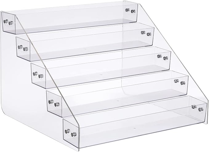 Tiered Spice Rack Acrylic, Spice Rack Shelf Seasoning Organizer by Kihor