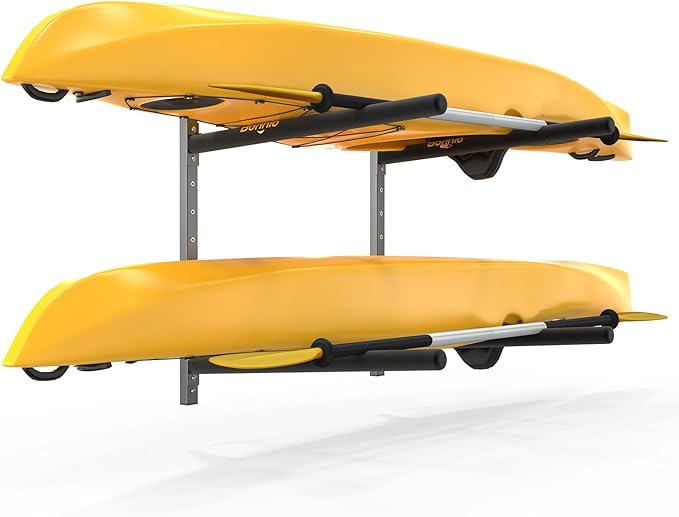 Bonnlo Kayak Storage Rack, Adjustable Heavy Duty Kayak Rack by Bonnlo