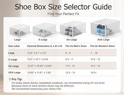 Kuject XX-Large Shoe Storage Boxes 12 Pack, Entryway & Under-Bed Storage - Image 9