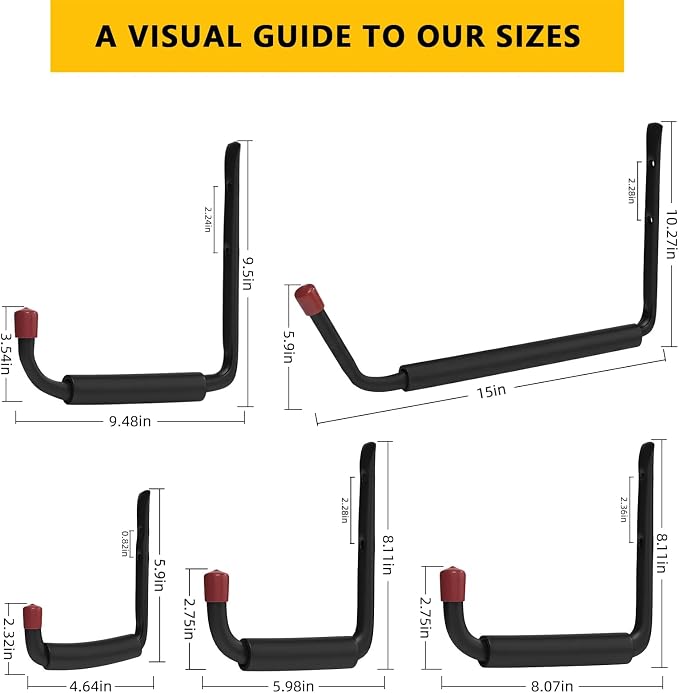 6 Pack Garage Hooks Heavy Duty - Image 2