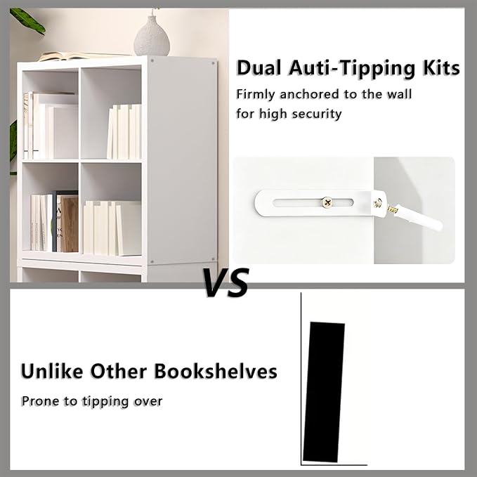 CTESNE【Wooden Thick Frame】 6 Cube Storage Organizer Shelf - Image 5