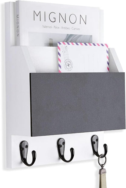 Key and Mail Holder for Wall Mount, Entryway Mail Holder by Lucundm