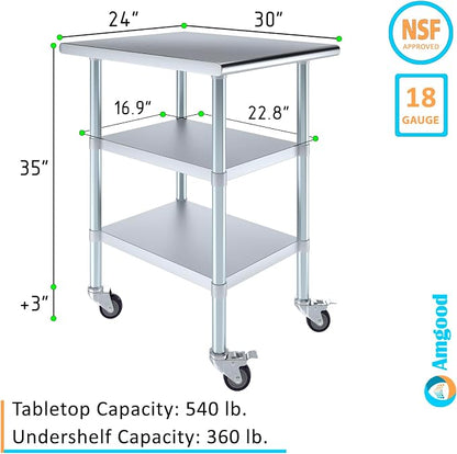 AmGood Stainless Steel Work Table - Image 3