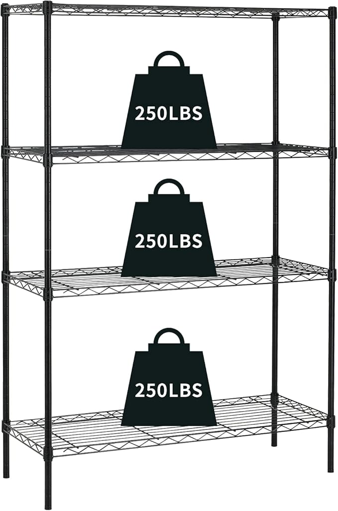 NChanmar 4 Tier Wire Shelving Unit Storage Shelves Shelf Organizer 54"x36"x14" by NChanmar