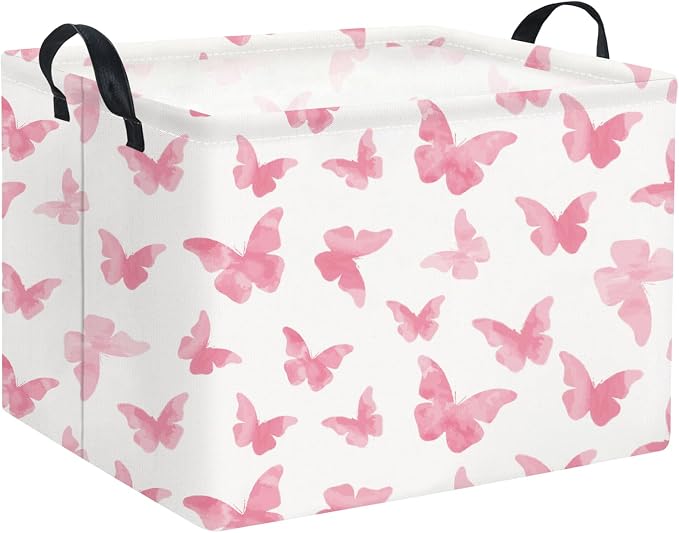 Rectangular Butterfly Basket Kids Baby Storage Basket Cute Toy Storage Bin by TIBAOLOVER