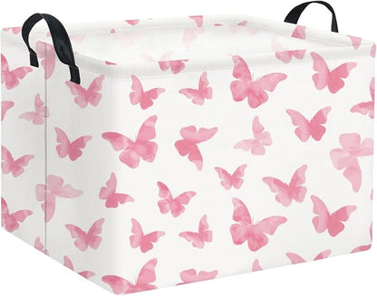 Rectangular Butterfly Basket Kids Baby Storage Basket Cute Toy Storage Bin by TIBAOLOVER