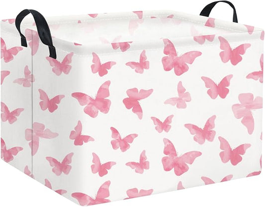 Rectangular Butterfly Basket Kids Baby Storage Basket Cute Toy Storage Bin by TIBAOLOVER