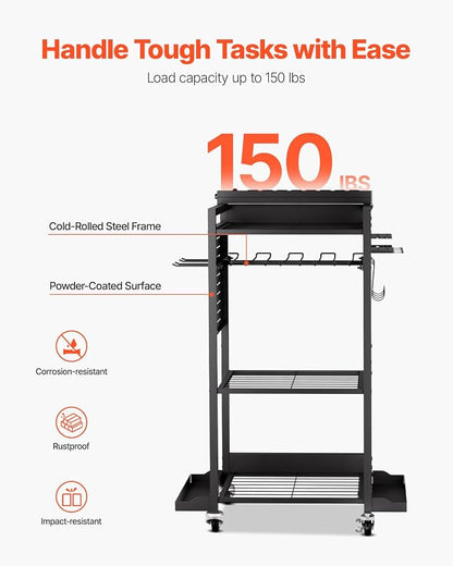 VEVOR 4-Tier Tool Organizer Cart - Image 5