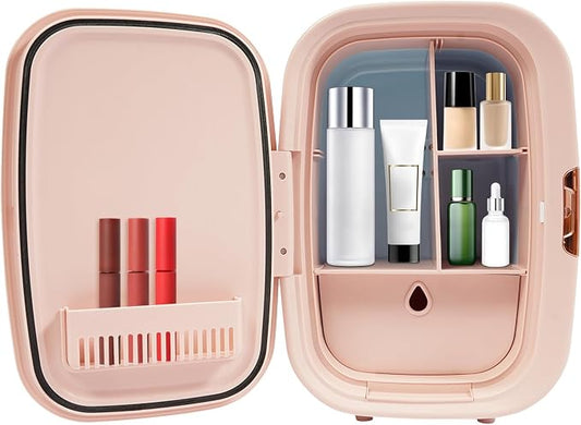 Mini Skincare Fridge, 12L Makeup Cosmetics Refrigerator Beauty Fridge by ZAWAYINE