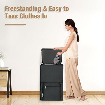 Bukere Extra Large Rolling Laundry Basket - Image 6