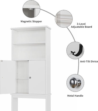 Shintenchi Over the Toilet Storage Cabinet, Bathroom Above the Toilet Rack - Image 7