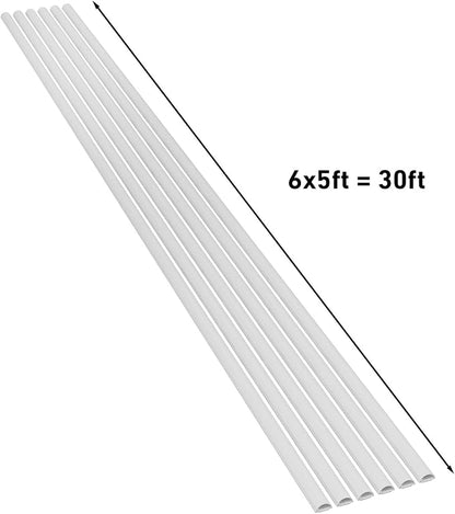 D-Line Small Cord Cover Kit, 30ft Self-Adhesive Wire Hider, Half Round Cord - Image 2