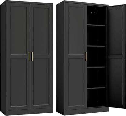 Steeloong 71"Metal Pantry Storage Cabinet by Steeloong