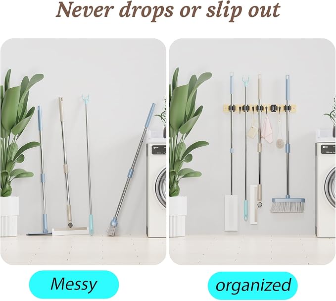 Mop and Broom Holder Wall Mount - Image 7